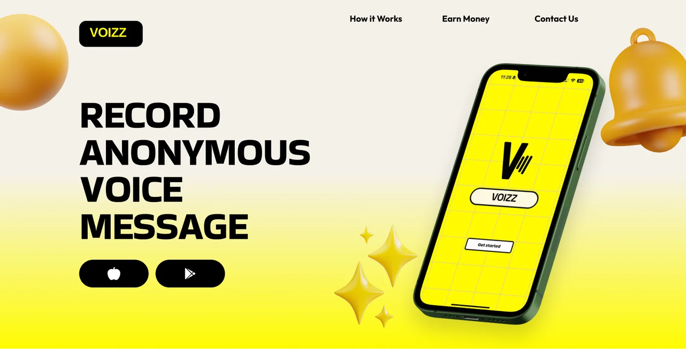 Voizz Landing Page